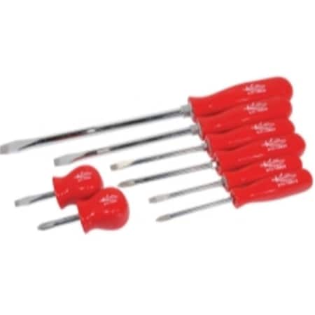 Keen 8 Piece Phillips and Slotted Screwdriver Set with Red Handles KE2991141